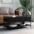 Mesa de centro madera de ingeniería negro 99x50x50