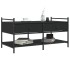 Mesa de centro madera de ingeniería negro 99x50x50