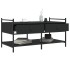 Mesa de centro madera de ingeniería negro 99x50x50