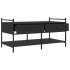 Mesa de centro madera de ingeniería negro 99x50x50