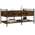 Mesa de centro madera de ingeniería roble ahumado 99x50x50