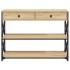 Mesa consola madera de ingeniería roble Sonoma 100x28x75