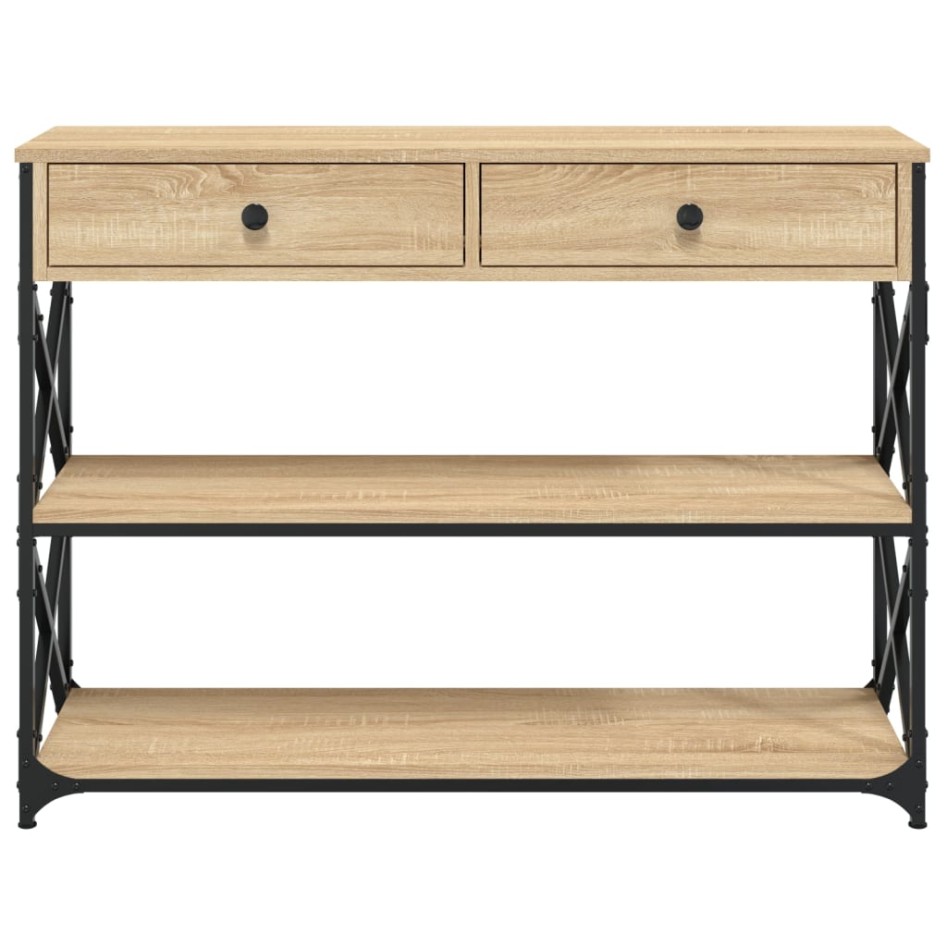 Mesa consola madera de ingeniería roble Sonoma 100x28x75