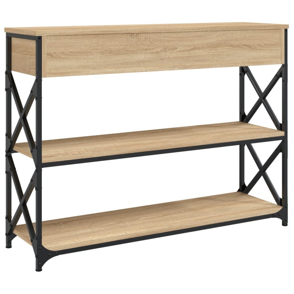 Mesa consola madera de ingeniería roble Sonoma 100x28x75