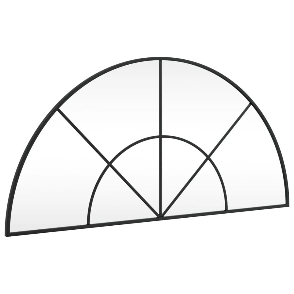 Espejo de pared arco de hierro negro 100x50