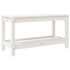 Banco de jardín madera maciza de pino blanco 82,5x35x45