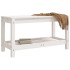 Banco de jardín madera maciza de pino blanco 82,5x35x45