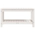 Banco de jardín madera maciza de pino blanco 82,5x35x45