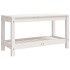 Banco de jardín madera maciza de pino blanco 82,5x35x45