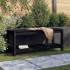 Banco de jardín de madera maciza de pino negro 108x35x45