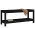 Banco de jardín de madera maciza de pino negro 108x35x45