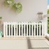 Arriate elevado jardín con valla madera pino blanco