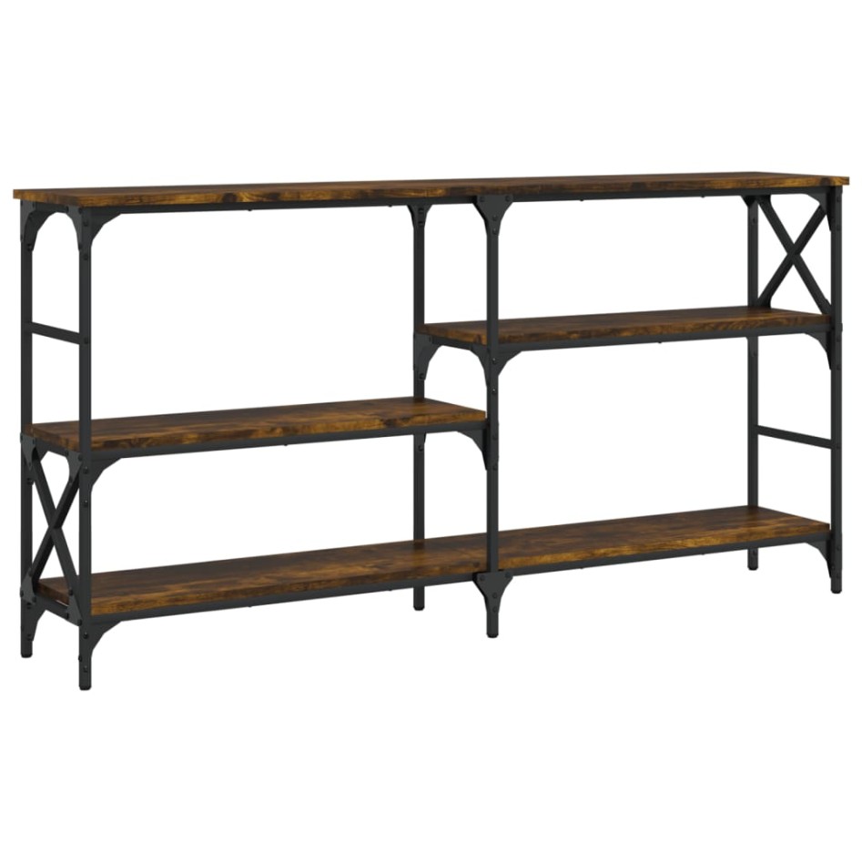 Mesa consola madera de ingeniería roble ahumado 150x29x76,5