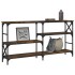 Mesa consola madera de ingeniería roble ahumado 150x29x76,5