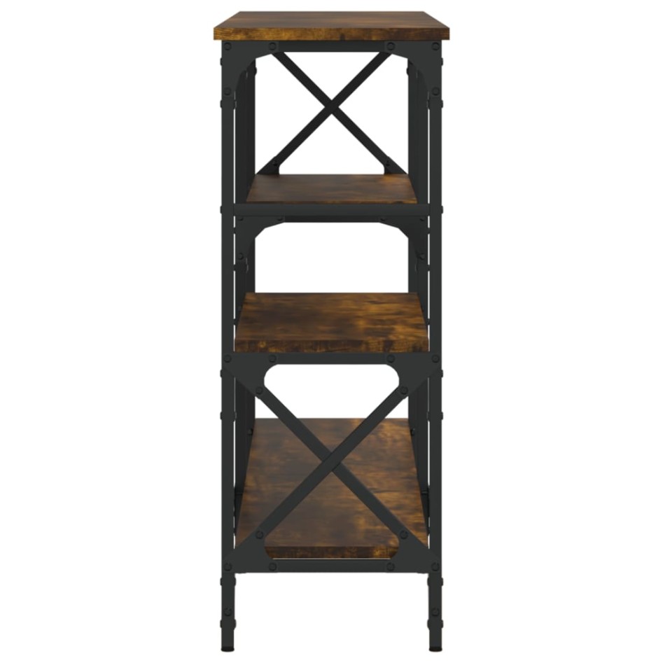 Mesa consola madera de ingeniería roble ahumado 150x29x76,5