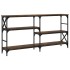 Mesa consola madera de ingeniería roble ahumado 150x29x76,5