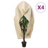 Cubiertas para plantas con cremallera 4 uds 70 g/m² 3,14x2,5
