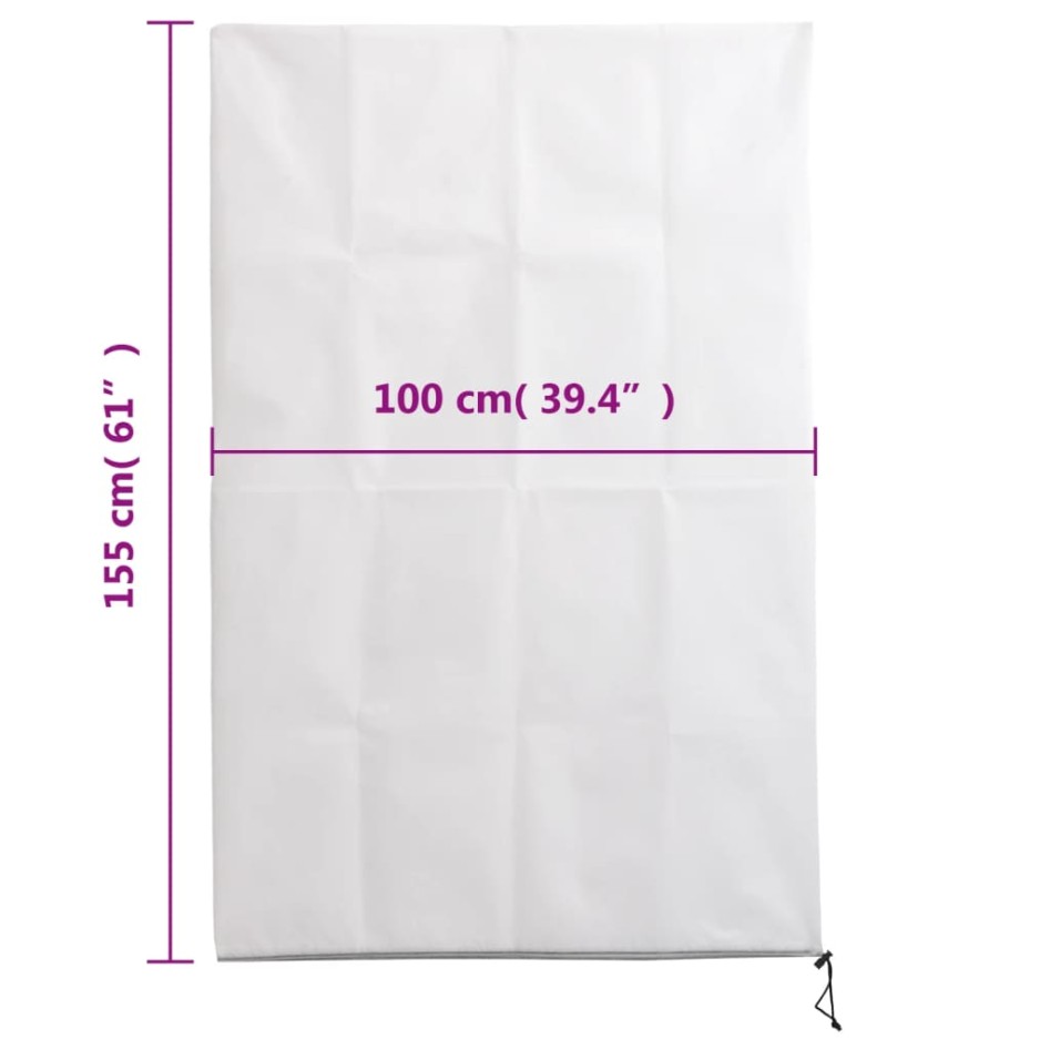 Cubiertas para plantas con cremallera 10 uds 70 g/m² 1x1,55