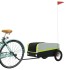 Remolque para bicicleta hierro negro y verde 30