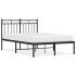 Estructura cama sin colchón con cabecero metal negro 120x200