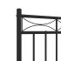 Estructura cama sin colchón con cabecero metal negro 120x200