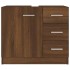Mueble de lavabo madera contrachapada marrón roble 63x30x54