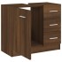 Mueble de lavabo madera contrachapada marrón roble 63x30x54