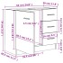 Mueble de lavabo madera contrachapada marrón roble 63x30x54