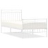 Estructura cama sin colchón con estribo metal blanco 90x200