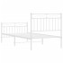 Estructura cama sin colchón con estribo metal blanco 90x200