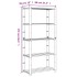 Estantería de 5 niveles madera maciza pino gris 80x38x170
