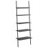 Estantería inclinada de 5 baldas negro 64x34x185,5