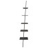 Estantería inclinada de 5 baldas negro 64x34x185,5