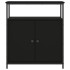 Aparador de madera de ingeniería negro 70x30x80