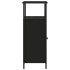 Aparador de madera de ingeniería negro 70x30x80