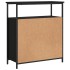 Aparador de madera de ingeniería negro 70x30x80