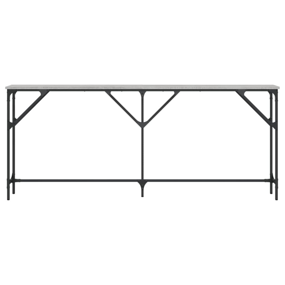 Mesa consola madera de ingeniería gris Sonoma 180x23x75