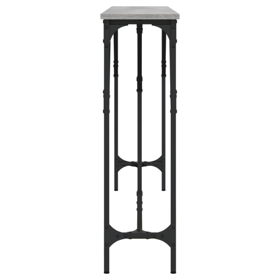 Mesa consola madera de ingeniería gris Sonoma 180x23x75