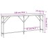 Mesa consola madera de ingeniería gris Sonoma 180x23x75