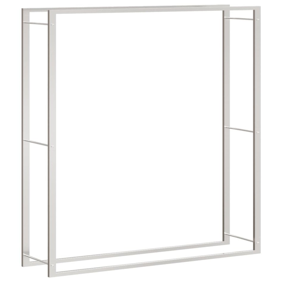 Estante para leña acero inoxidable 110x28x116
