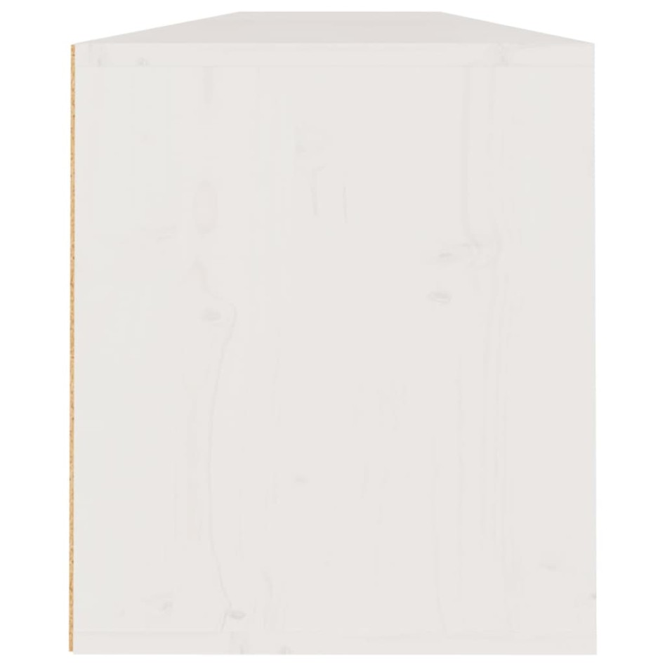 Armario de pared 2 uds madera maciza de pino blanco