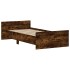 Estructura de cama sin colchón madera roble ahumado 90x200