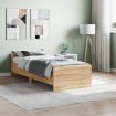 Estructura de cama sin colchón madera roble Sonoma 75x190 cm