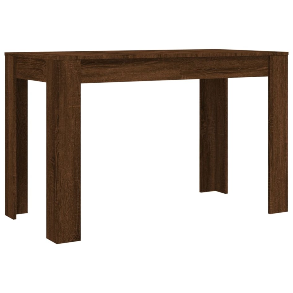 Mesa de comedor madera de ingeniería marrón roble 120x60x76