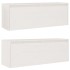 Armario de pared 2 uds madera maciza de pino blanco