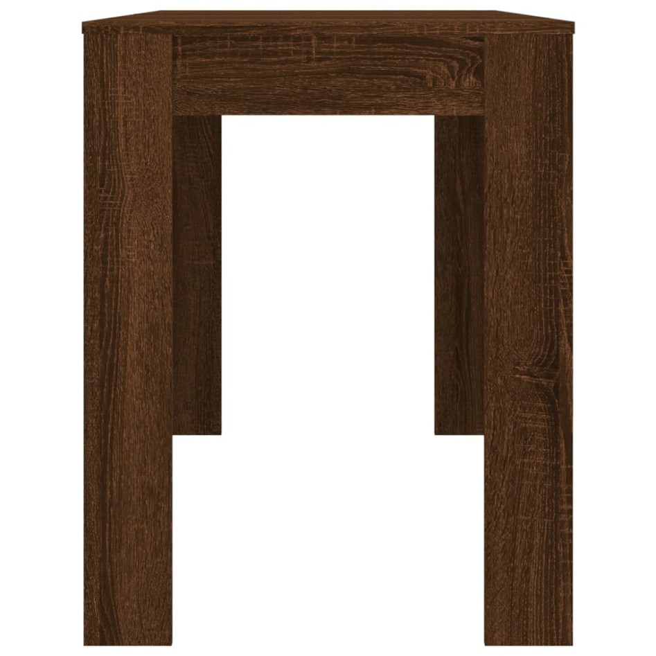 Mesa de comedor madera de ingeniería marrón roble 120x60x76