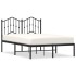 Estructura cama sin colchón con cabecero metal negro 120x200