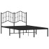 Estructura cama sin colchón con cabecero metal negro 120x200