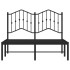 Estructura cama sin colchón con cabecero metal negro 120x200