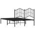 Estructura cama sin colchón con cabecero metal negro 120x200